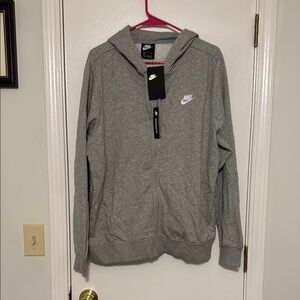 Nike Heather Gray Full-Zip Hoodie